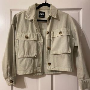 Zara cropped denim jacket